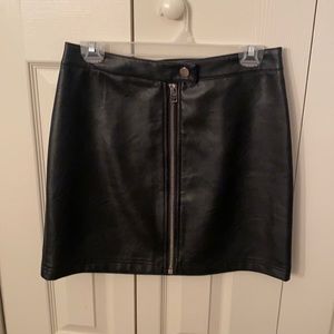 Top Shop Leather Mini Skirt